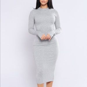 FashionNova Take Hold Ribbed Dress Size L